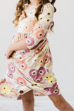 Honeysuckle 3/4 Sleeve Pocket Twirl Dress-Mila & Rose ®