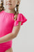Hot Pink S/S Flutter Sleeve Leotard-Mila & Rose ®