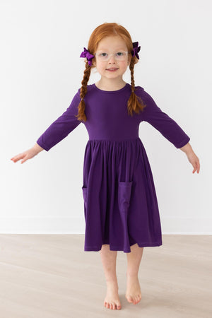 Purple Pocket Twirl Dress - NEW-Mila & Rose ®