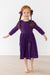 Purple 3/4 Pocket Twirl Dress-Mila & Rose ®