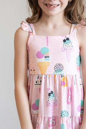 What's the Scoop Ruffle Maxi Dress-Mila & Rose ®