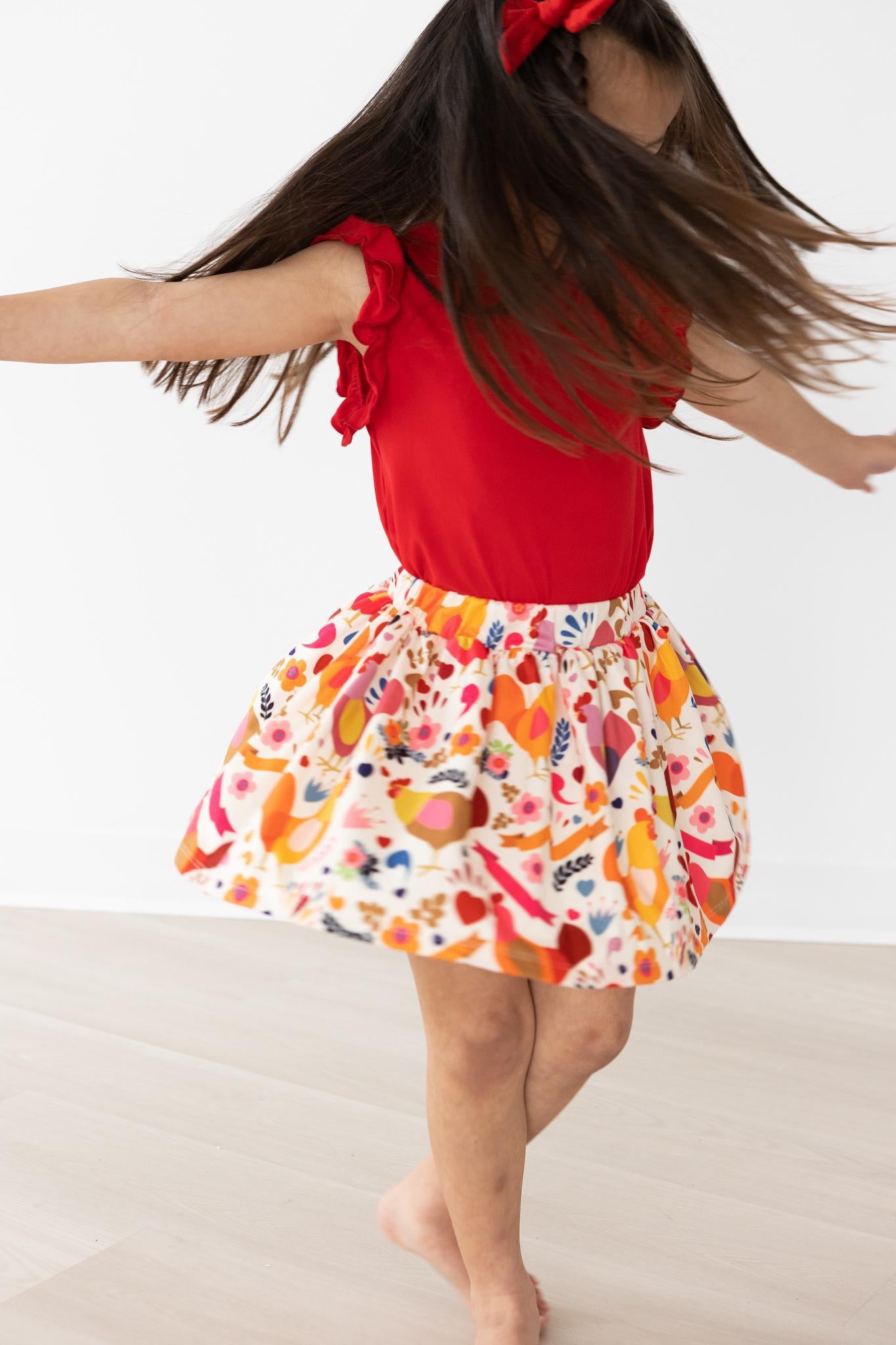 Little Red Hen Twirl Skirt-Mila & Rose ®