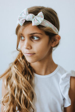 Daffodils Nylon Bow Headwrap-Mila & Rose ®