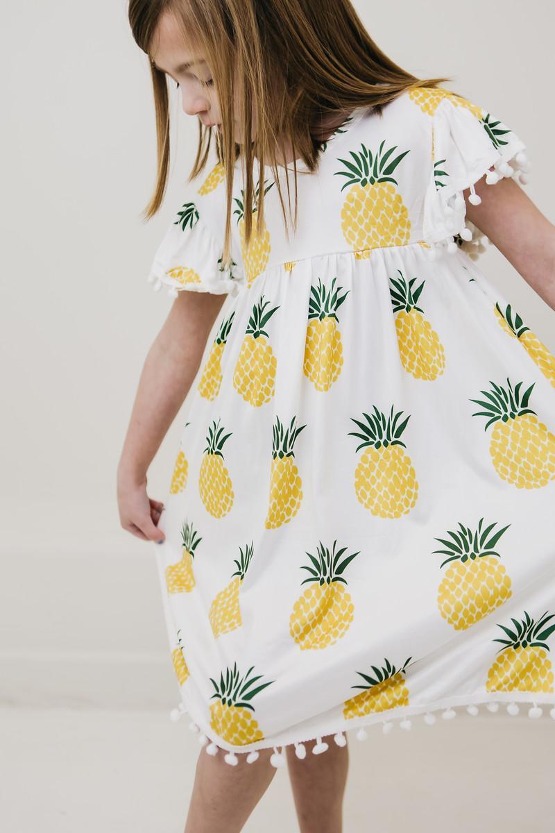 Pineapple Pom Pom Dress-Mila & Rose ®