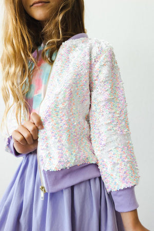 Unicorn Flip Sequin Jacket-Mila & Rose ®