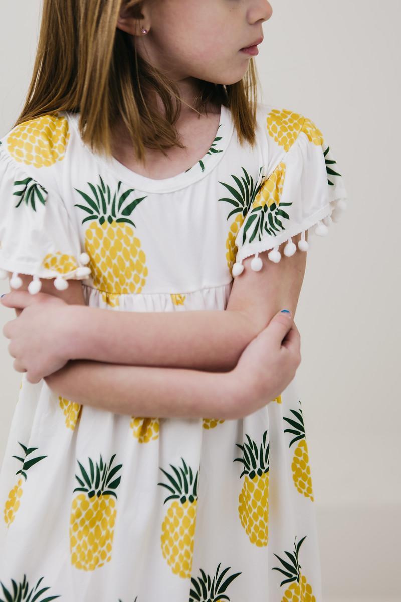 Pineapple Pom Pom Dress-Mila & Rose ®