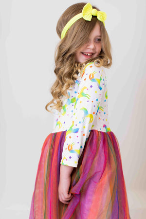 Bright Yellow Nylon Bow Headwrap-Mila & Rose ®