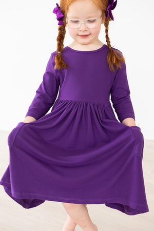 Purple Pocket Twirl Dress - NEW-Mila & Rose ®