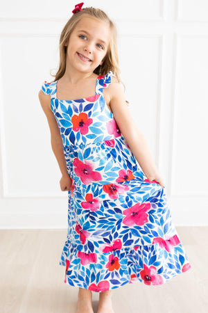 Vivid Garden Ruffle Maxi Dress-Mila & Rose ®