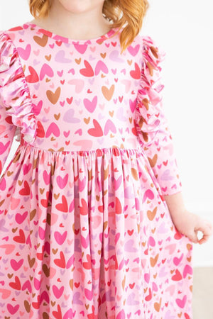 Melt My Heart Ruffle Twirl Dress-Mila & Rose ®