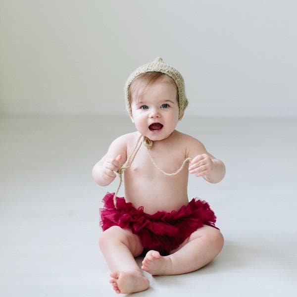 Maroon Ruffle Tutu Bloomer-Mila & Rose ®