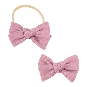 SALE Vintage Pink Cord Bow-Mila & Rose ®