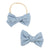 SALE Light Blue Cord Bow-Mila & Rose ®