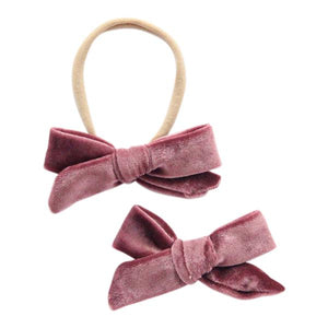 Rosewood Velvet Bow-Mila & Rose ®