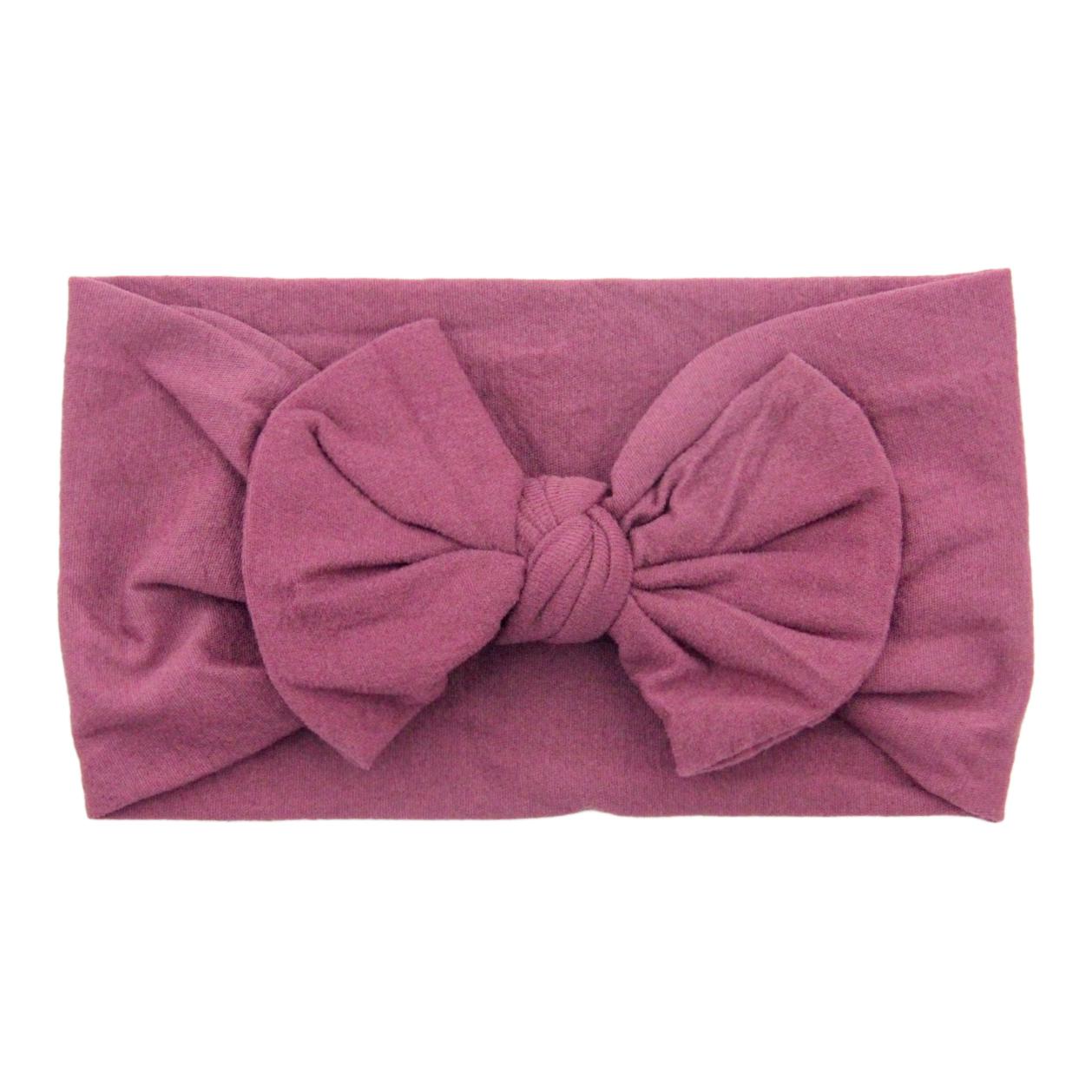 Cranberry Nylon Bow Headwrap-Mila & Rose ®