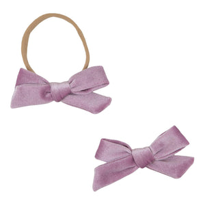 SALE Lavender Velvet Bow-Mila & Rose ®