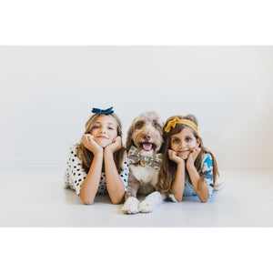 SALE Light Navy Velvet Bow-Mila & Rose ®